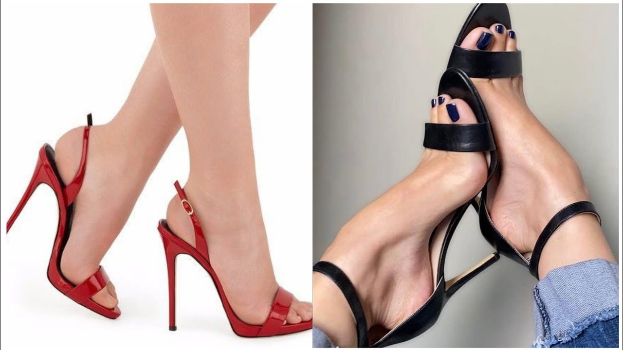 Simple Open Toe Black & Red / Stiletto High Sandals for you #  2024