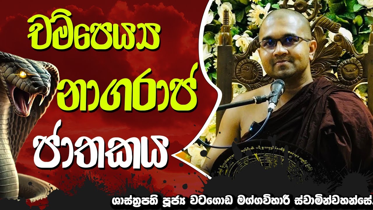 චම්පෙය්‍ය නාගරාජ ජාතකය | ශාස්ත්‍රපති පූජ්‍ය වටගොඩ මග්ගවිහාරී ස්වාමින් වහන්සේ