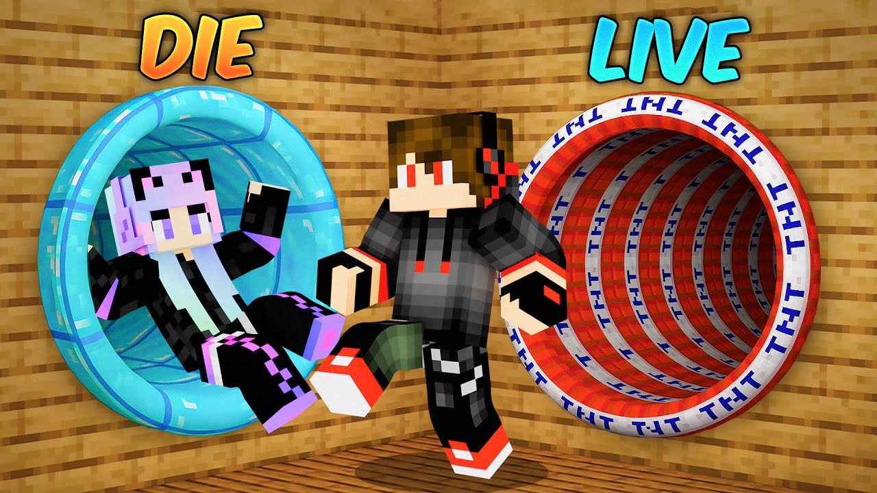 LIVE or DIE Choose the Right Tunnel in Minecraft!