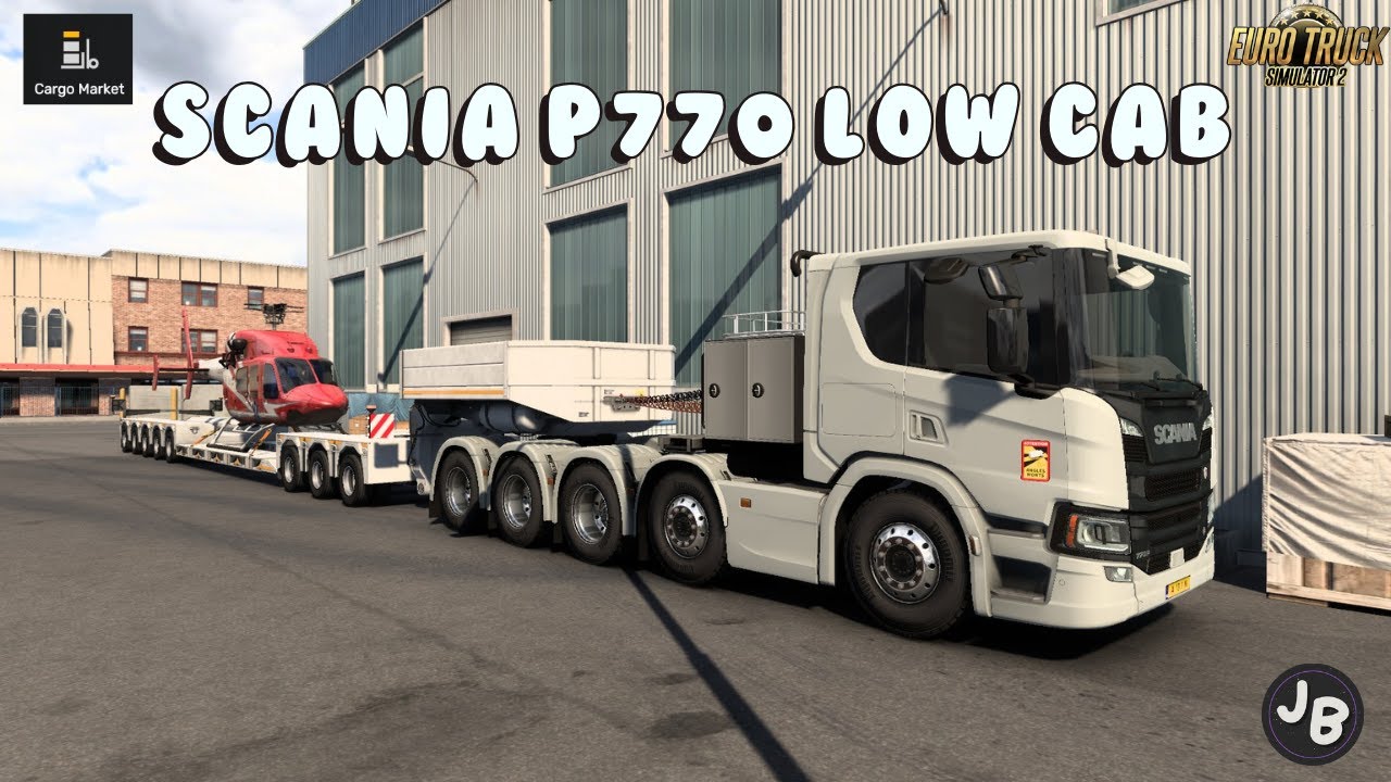 Cargo Market with Scania P770 Flatcab With Long Low Loader | Euro Truck Simulator 2
