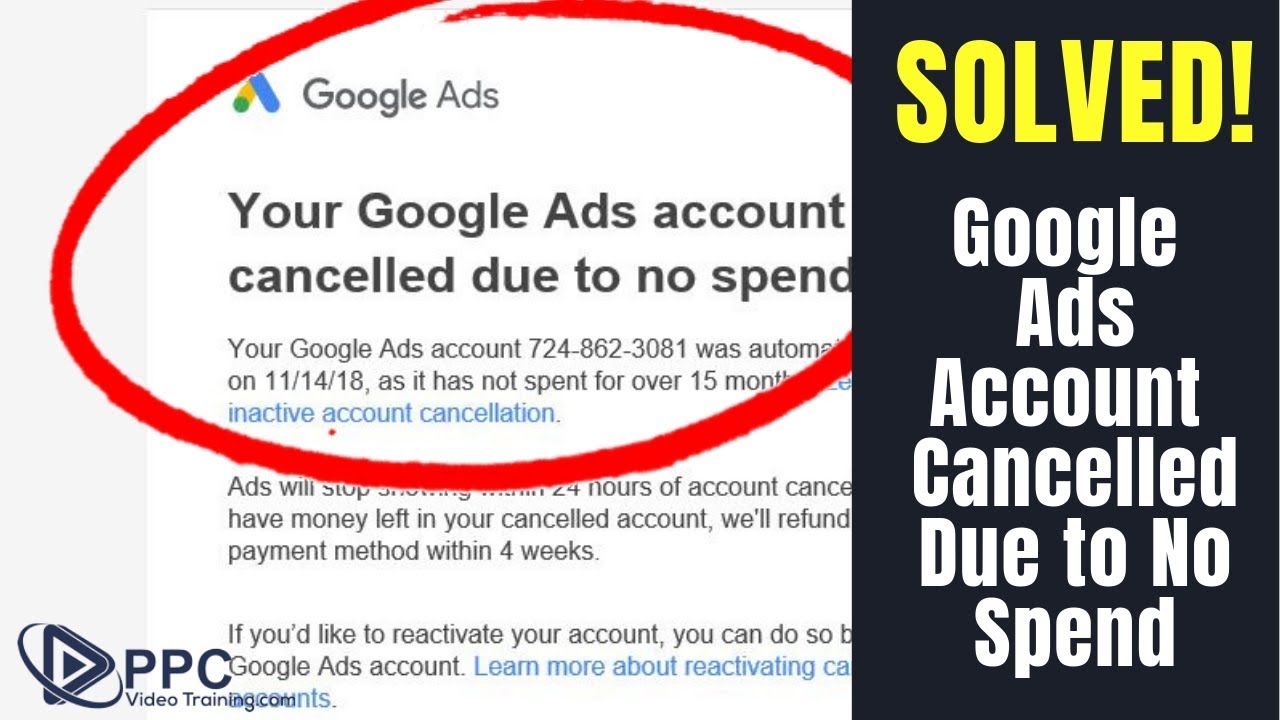 Your Google Ads Account Was Cancelled Due to No Spend | Real or Fake