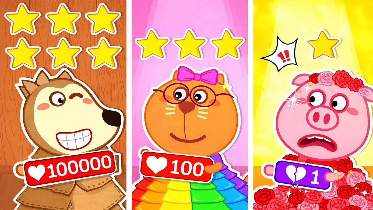 Dress: Cardboard, Adhesive Paper and Roses🥀💖Who Has the Most Creative Dress? | Wolfoo and Friends