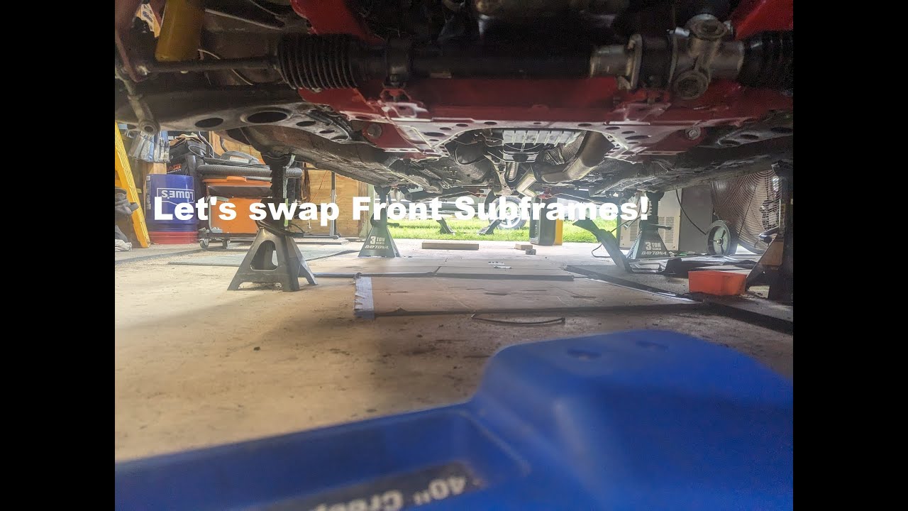 1990 Miata Front Subframe Swap Part 2: Reconditioned Subframe install  Quick and Easy!