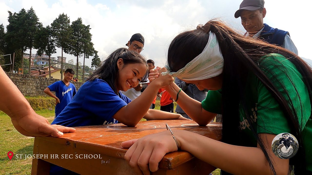 Senior Girls arm wrestling @ St Joseph Hr Sec School Viswema | Northeast India 🇮🇳 Nagaland