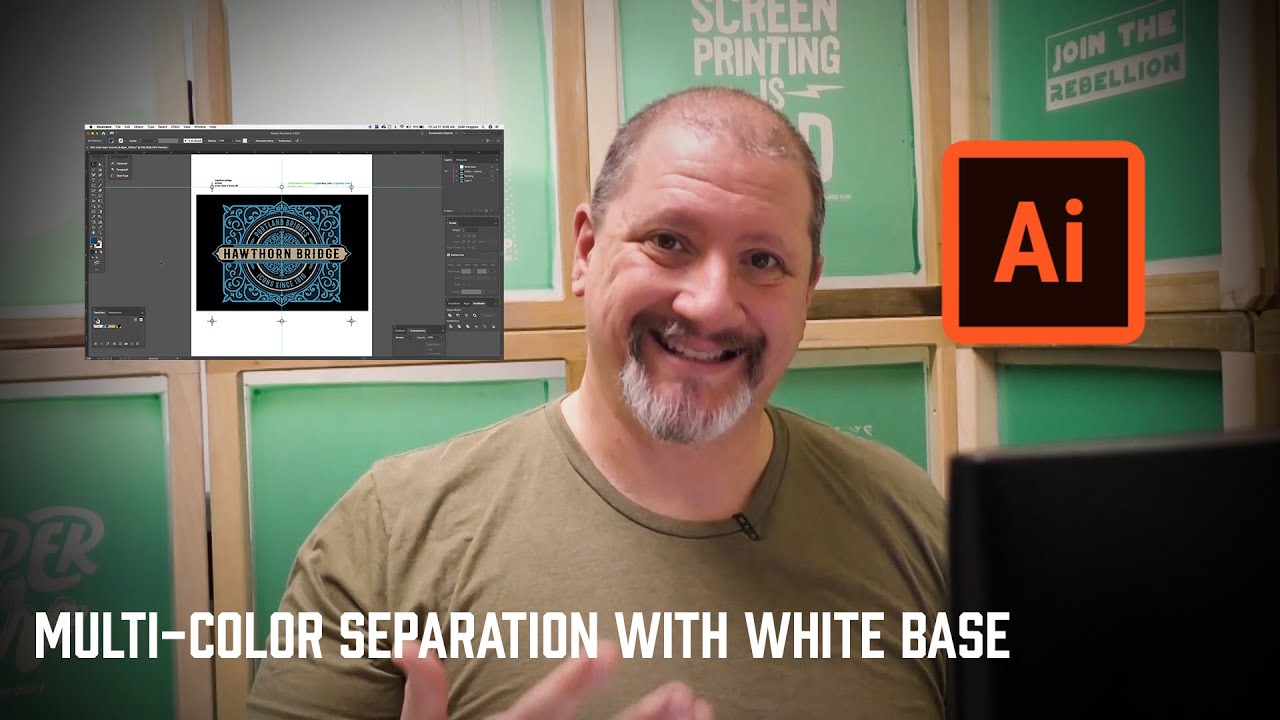How To Separate A Multi-Color Design With White Base | Adobe Illustrator For Screen Printing