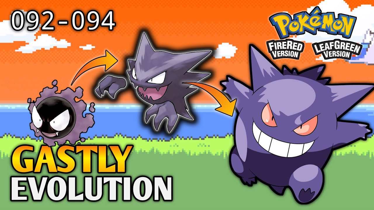 How To Evolve Gastly Into Haunter And Gengar In Pokemon Fire Red & Leaf Green | Kanto Pokedex