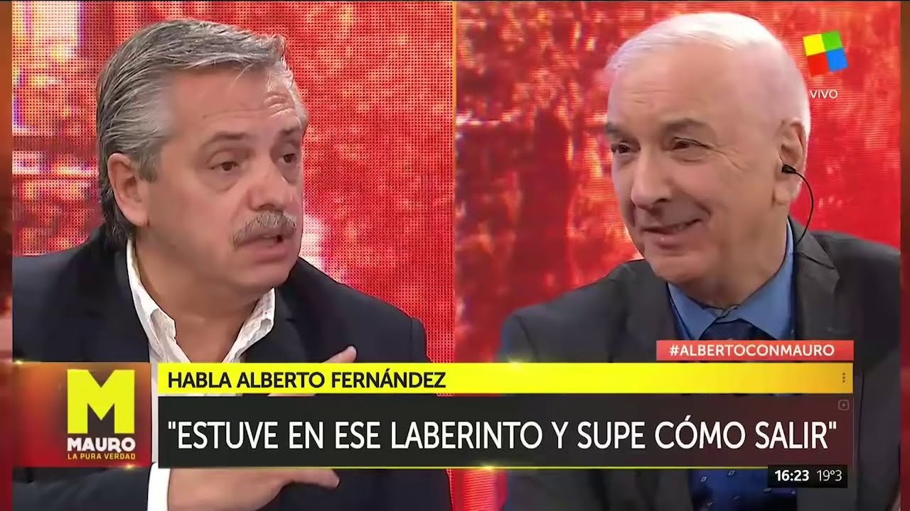Alberto Fernández mano a mano con Mauro Viale