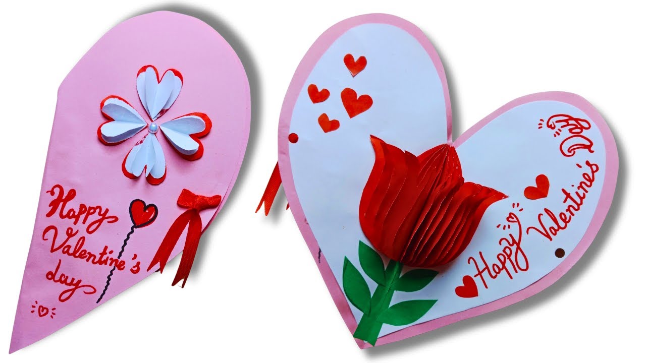 DIY Valentine’s Day Heart Card | Beautiful Pop-Up Flower Surprise 🌸💖