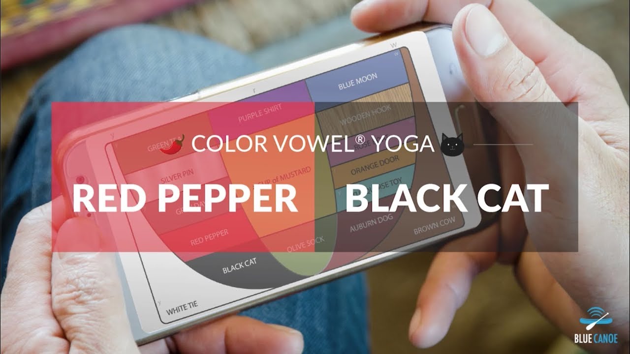 Color Vowel focus - RED PEPPER and BLACK CAT