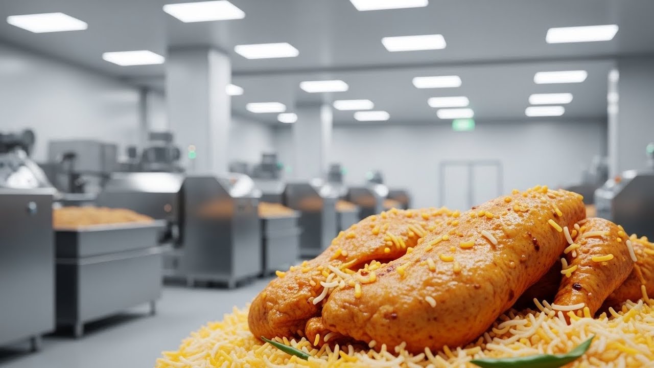 Inside a Modern American Chicken Biryani Factory | From Cooking to Packaging