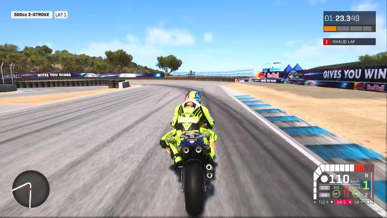 MotoGP19 Gameplay Rossi 500 ccm Laguna seca 1.30.690