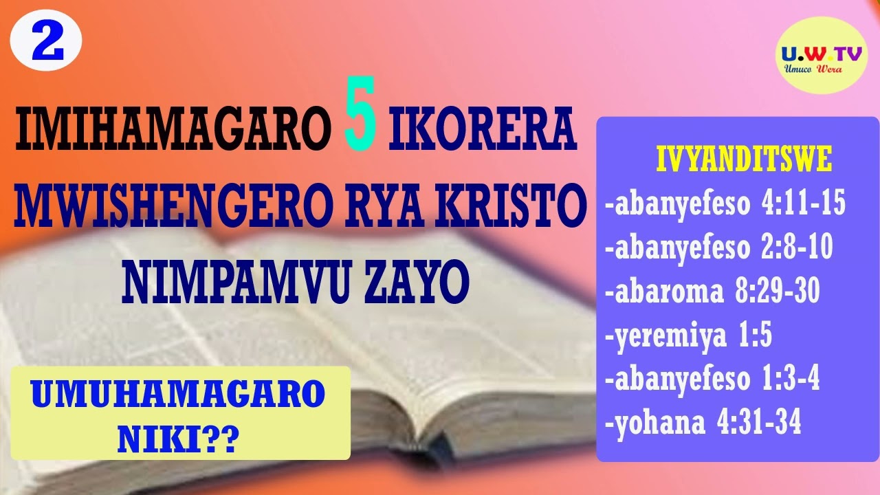 UMUHAMAGARO NIKI?/ITANDUKANIRO HAGATI YUMUHAMAGARO,IMPANO[INGABIRE]INSHINGANO[IBANGO]N'UMUTWARO