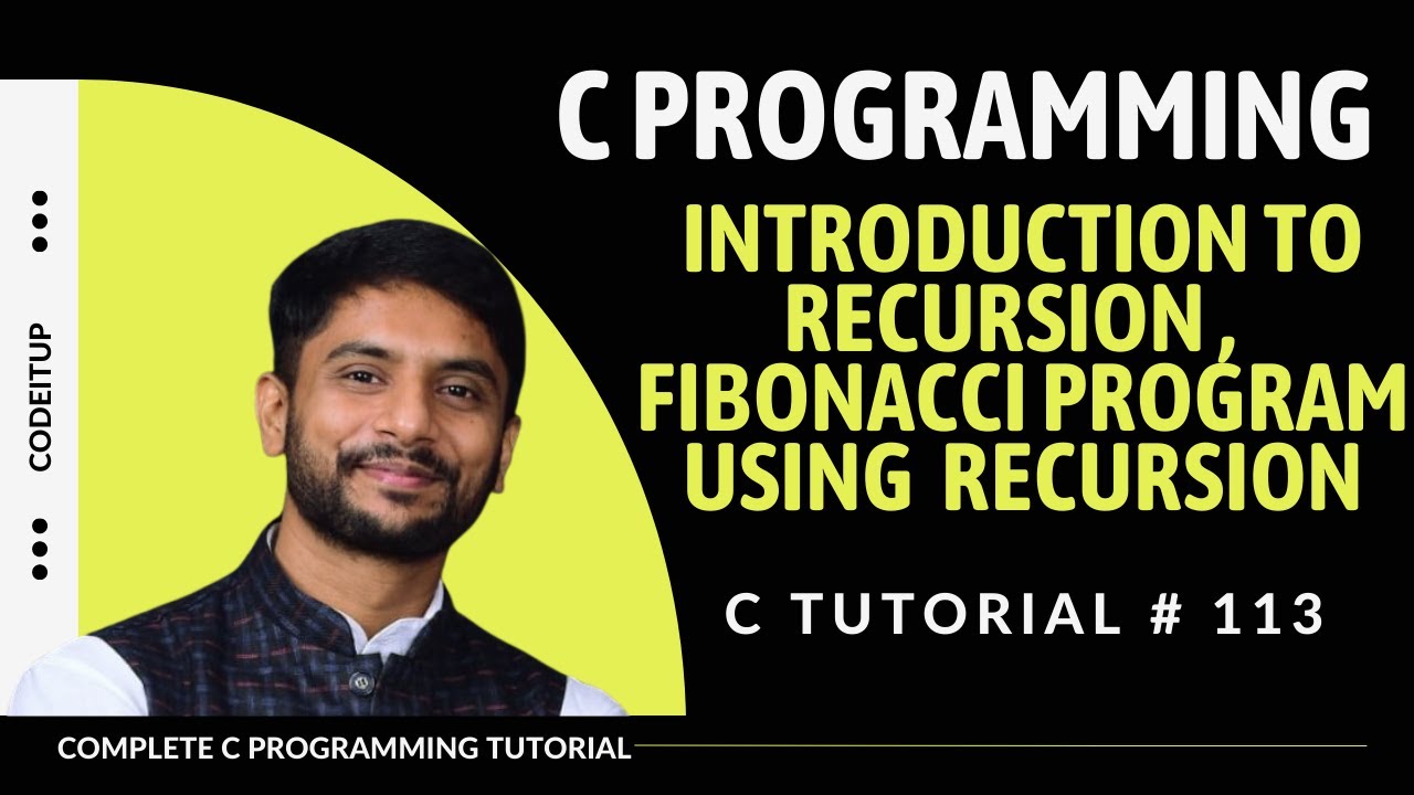 Recursion in C Programming | Fibonacci Series Program in C | In Hindi