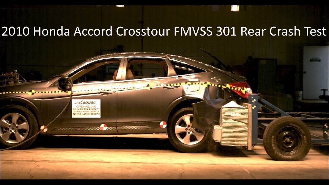 2010-2015 Honda Accord Crosstour / Crosstour FMVSS 301 Rear Crash Test (50 Mph)