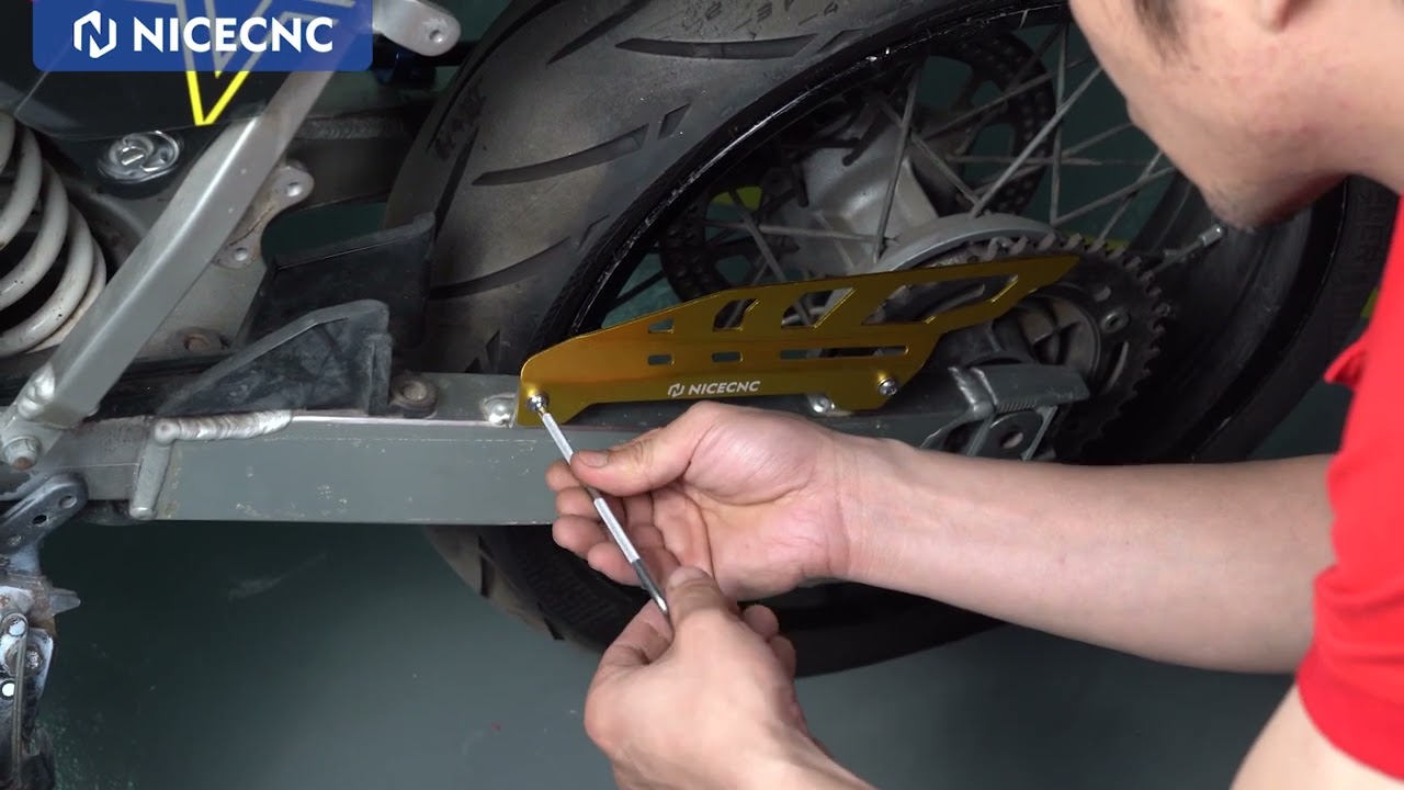 How to install Rear Chain Guard For Suzuki DRZ400S DRZ400SM GSXR600 | Nicecnc
