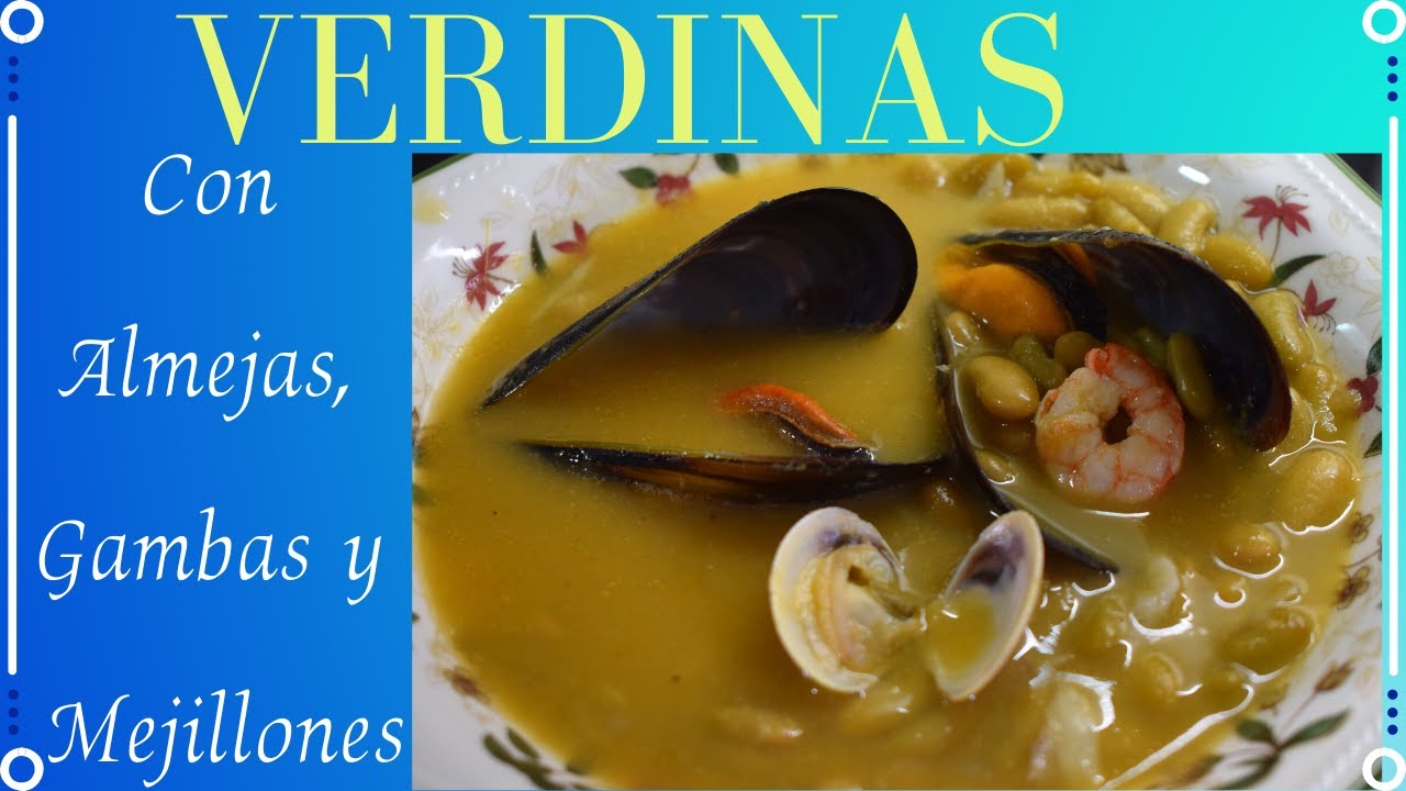 🍴VERDINAS CON ALMEJAS, GAMBAS Y MEJILLONES 🦐[Curso de Cocina]