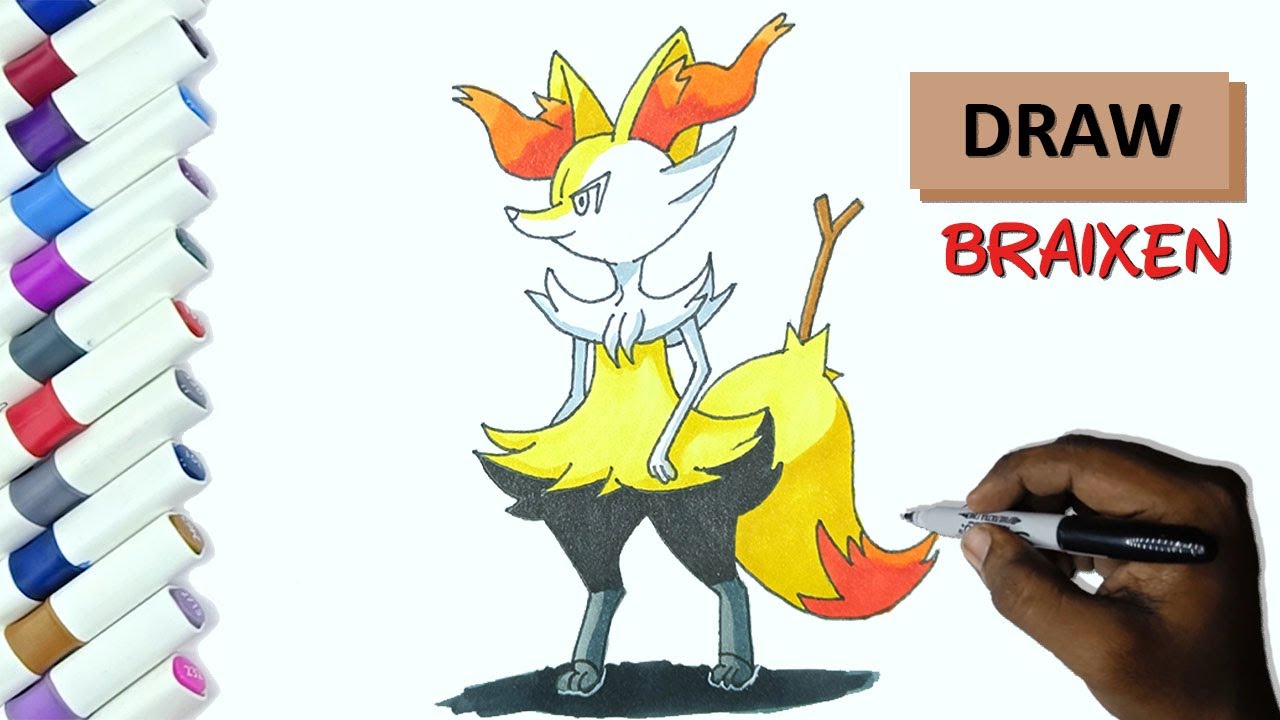 Drawing Braixen !!! How To Draw Braixen from Pokemon
