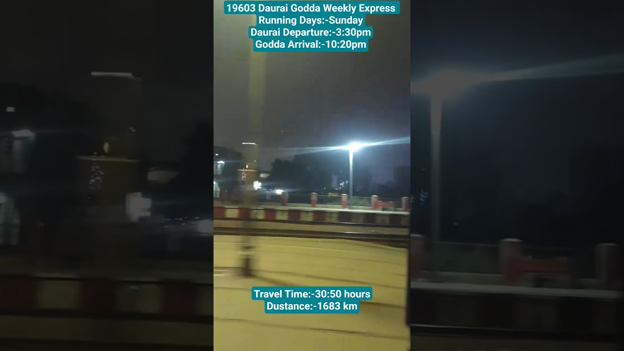 19603 Daurai Godda Weekly Express skip Dadri Station at 130 kmph!!#shorts #railway