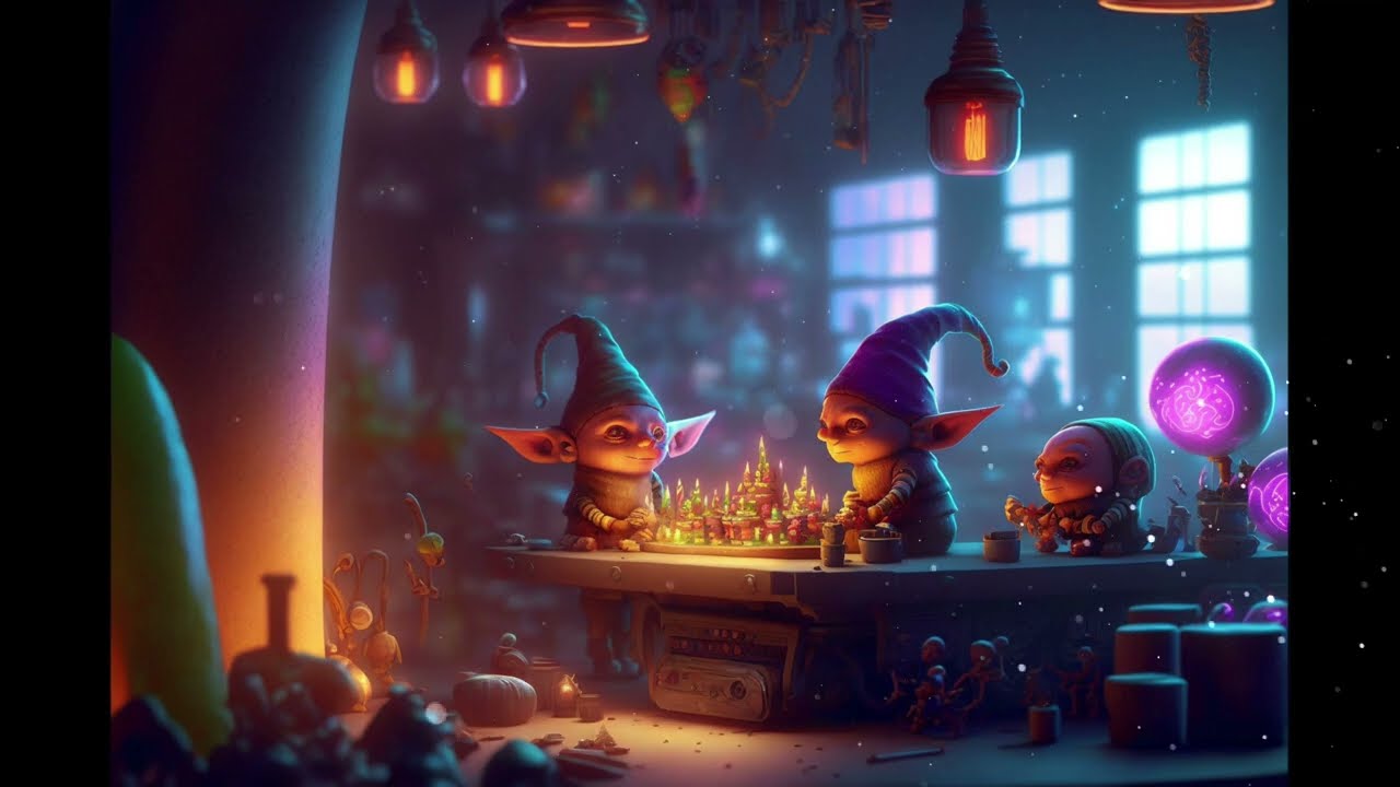 Magical Christmas 🎄 in an Elf Factory Alien World 🧝🏽&zwj;♀️ Looped | Instrumental | Relaxing Reading