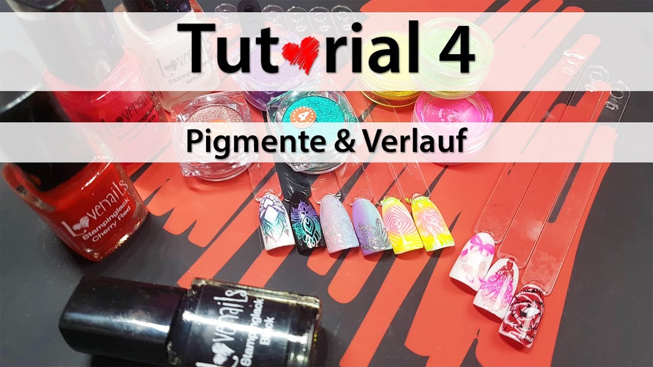 Stamping mit Pigmenten und Verlauf - NailArt Tutorial #4