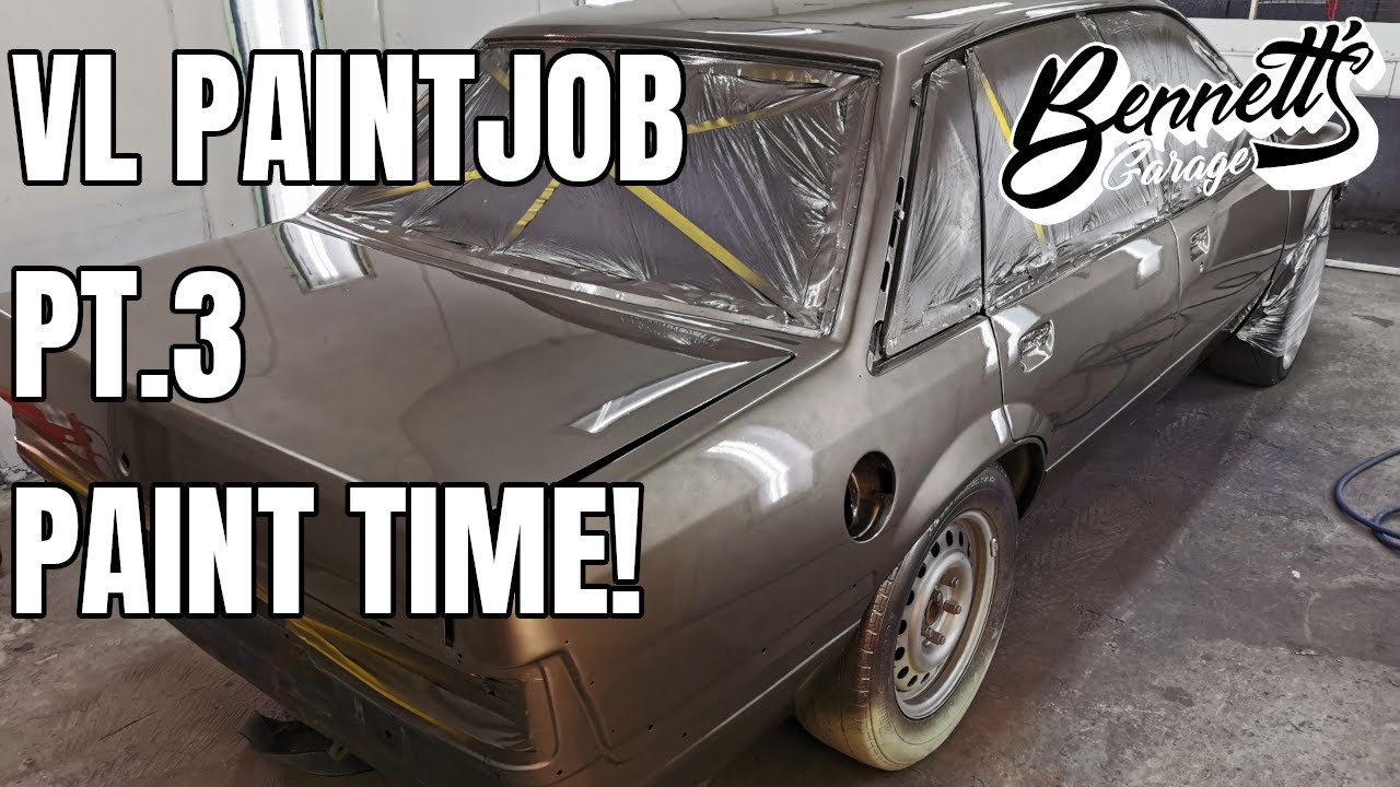 Fresh 2 pack paint! painted the VL Ford mustang Mineral grey, awesome! #mustang #painting #fresh