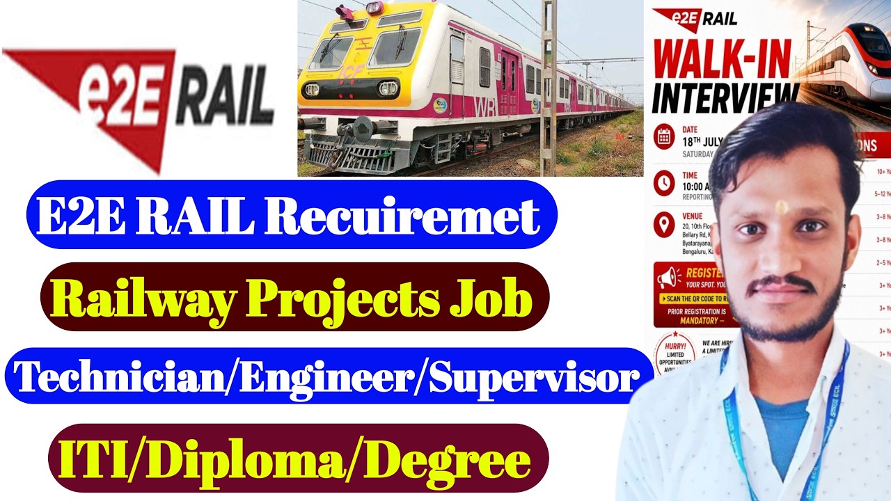 E2E Rail Recruitment 2026 | ITI, Diploma & Degree Jobs | Freshers & Experienced | Apply Online