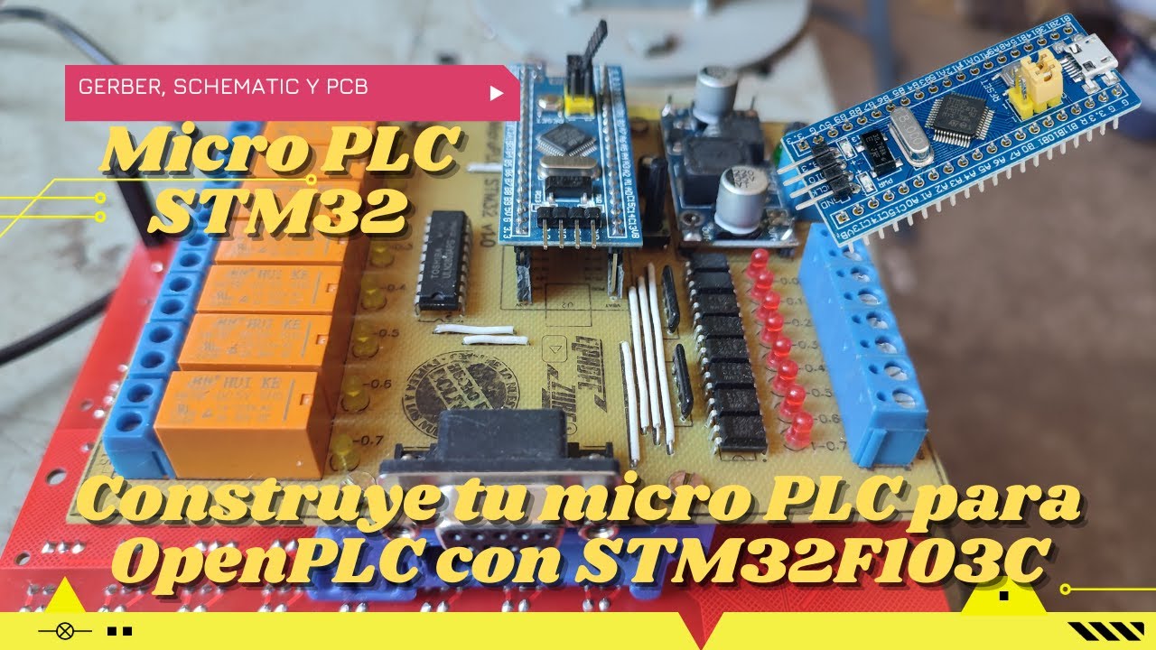 ⚡ Construye tu propio micro PLC con STM32F103C con puerto RS232 para Modbus RTU para OpenPLC