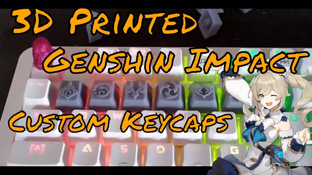 3D Printed Genshin Impact Elemental Keycaps