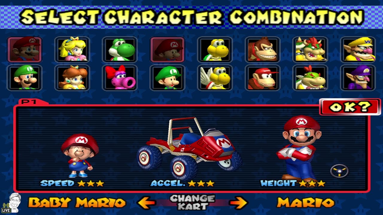 Mario Kart Double Dash!! ( GameCube, 100cc ) Flower Cup | AlexGamingTV