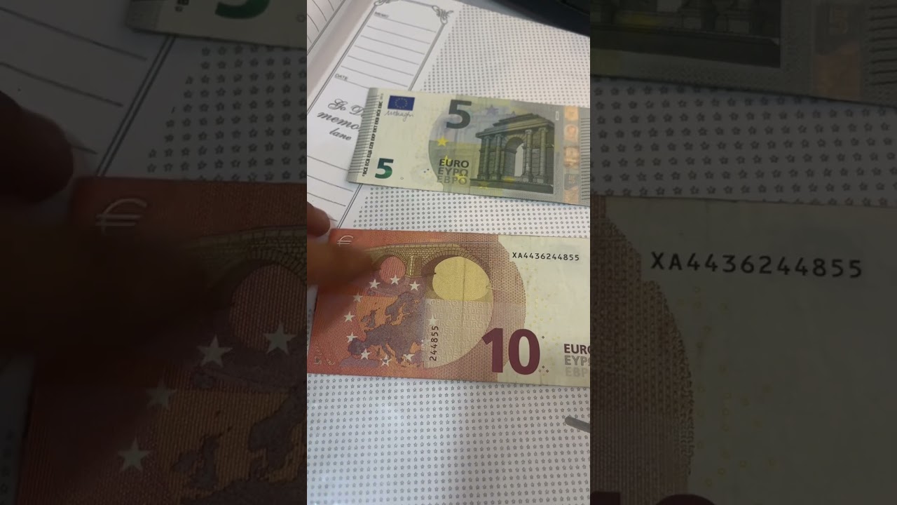 Currency Showcase: 10 Euro and 5 Euro Notes #shorts #currency #note #numismatics #euro