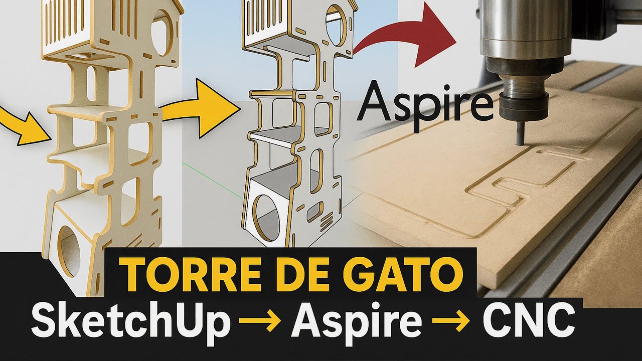Tutorial completo: Torre de Gato - Pronto para CNC