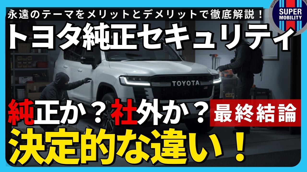 【決定版】トヨタ純正セキュリティシステムプレミアムVS社外｜盗難対策の最終結論！カーセキュリティ完全保存版【第4弾】