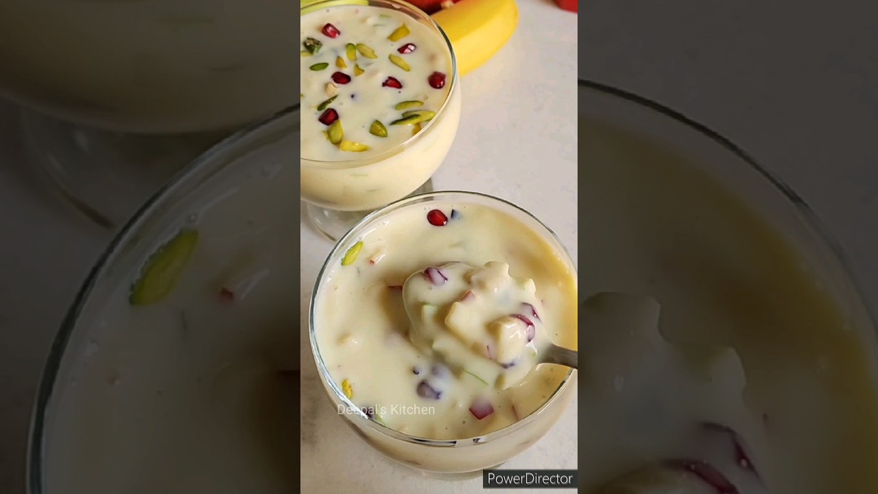 Easy quick dessert |#shorts #youtube #food #dessert #sweet #fruitsalad #deepalskitchen