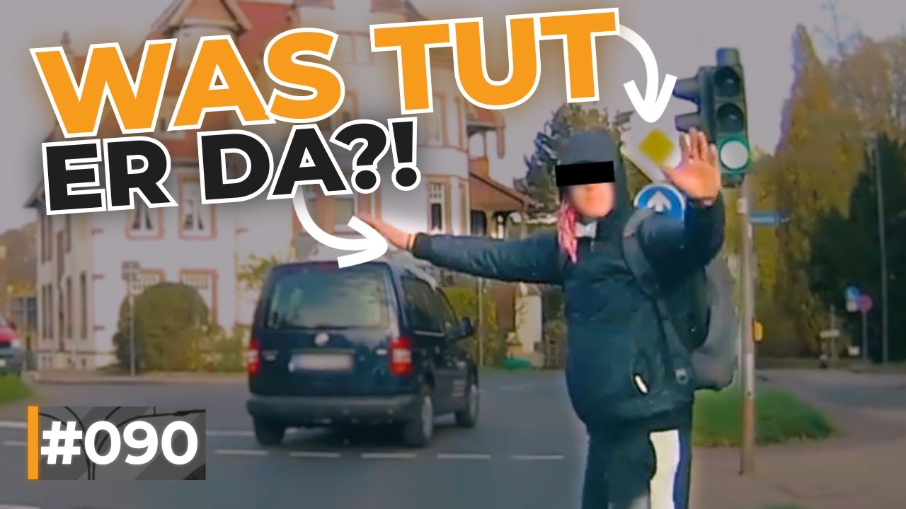Verrückter Fußgänger, gefährliche Ignoranz und LKW verschiebt Baustelle | #GERMAN #DASHCAM | #090