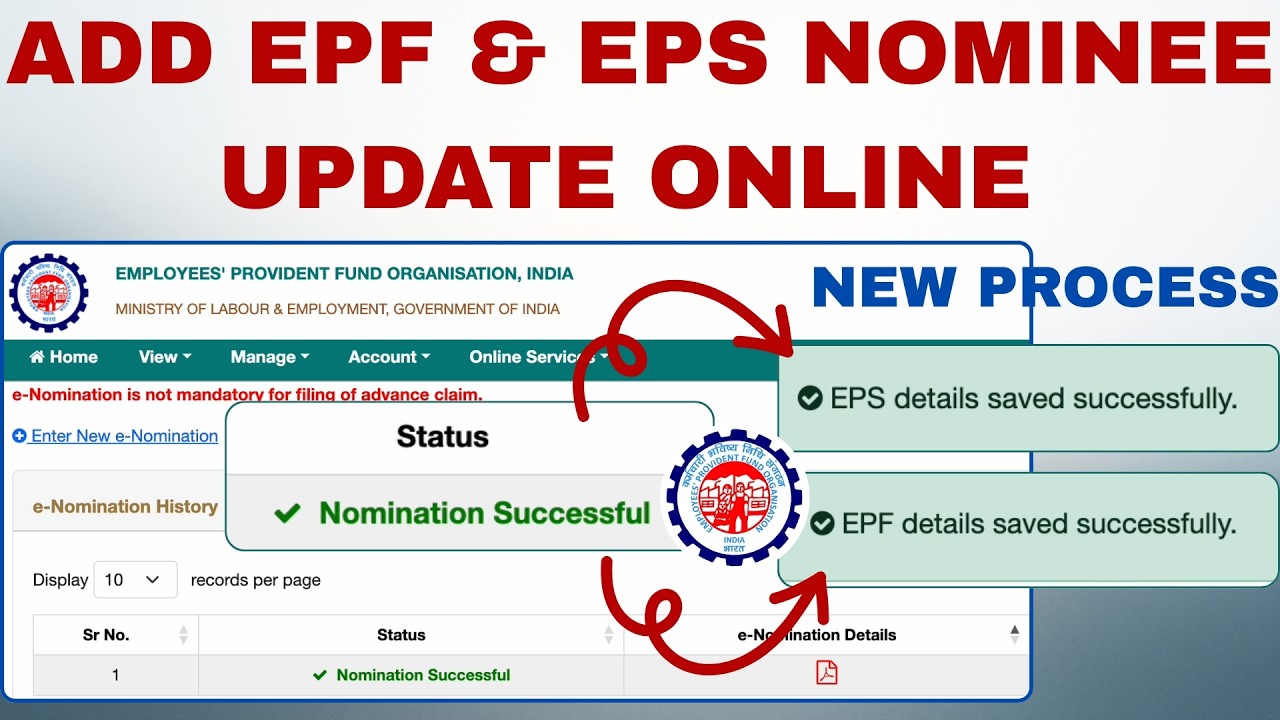 ADD EPF & EPS NOMINEE UPDATE ONLINE ✅ | EPFO eNOMINEE UPDATE ONLINE ✅ | PF NOMINEE UPDATE ✅