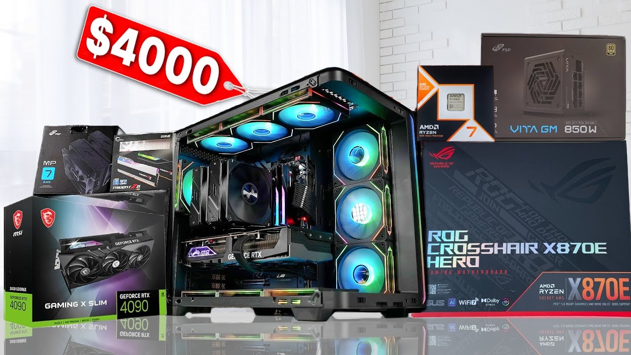 FSP M580 | RTX 4090 | AMD Ryzen 7 9800X3D PC Build