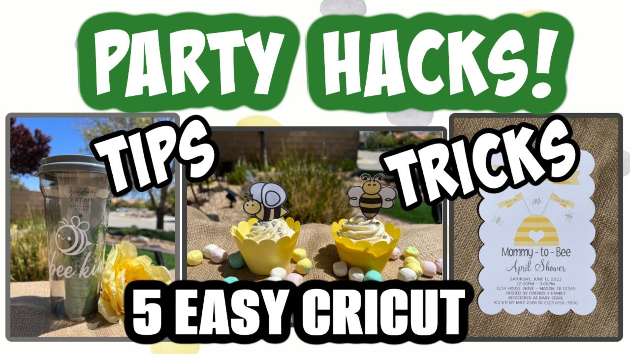 5 GENIUS Cricut HACKS and PARTY IDEAS! Party INVITATIONS, PARTY FAVORS, CAKE DECORATIONS