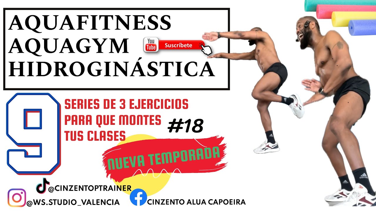AQUAFITNESS, AQUAGYM E HIDROGINÁSTICA: 9 Series de 3 ejercicios para que montes tus clases #parte18