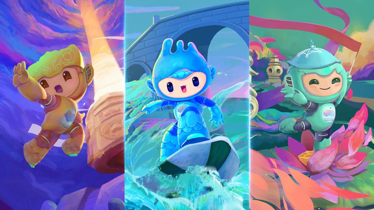 Mascots of Asian Games Hangzhou 2022 beyond time and space