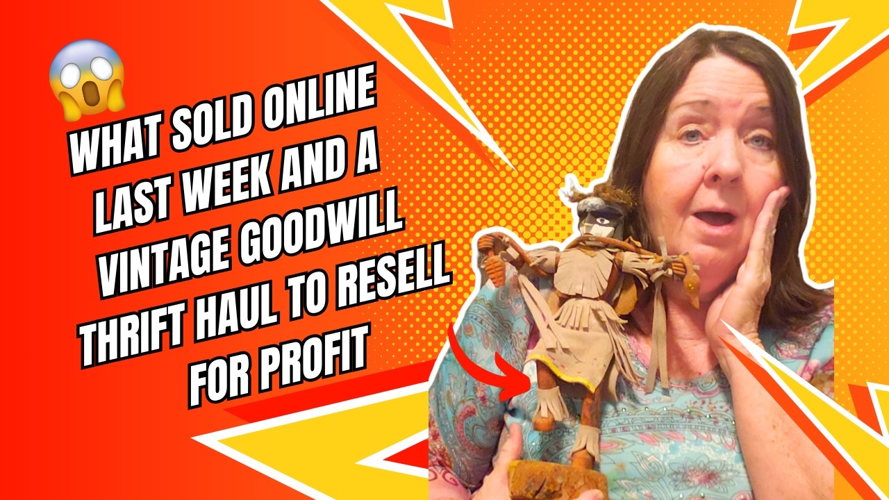 What sold online this week, and a vintage Goodwill Thrift Haul to resell online for profit