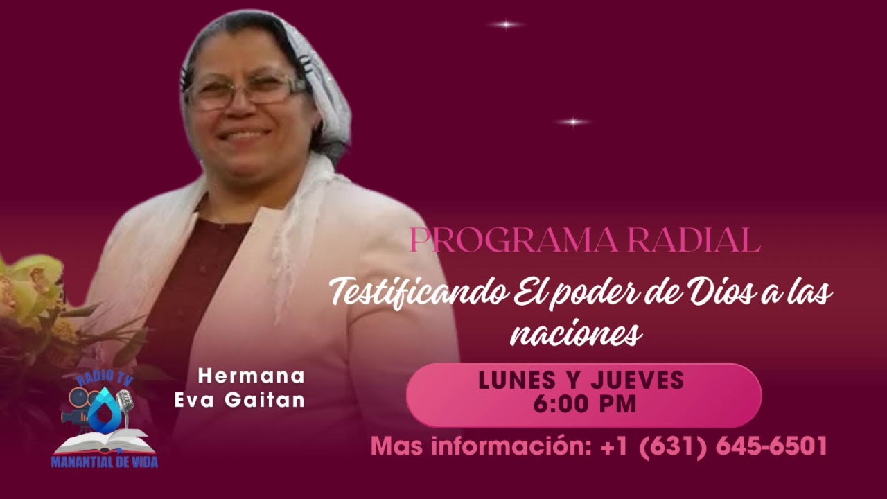 PROGRAMA TESTIFICANDO EL PODER DE DIOS A LAS NACIONES