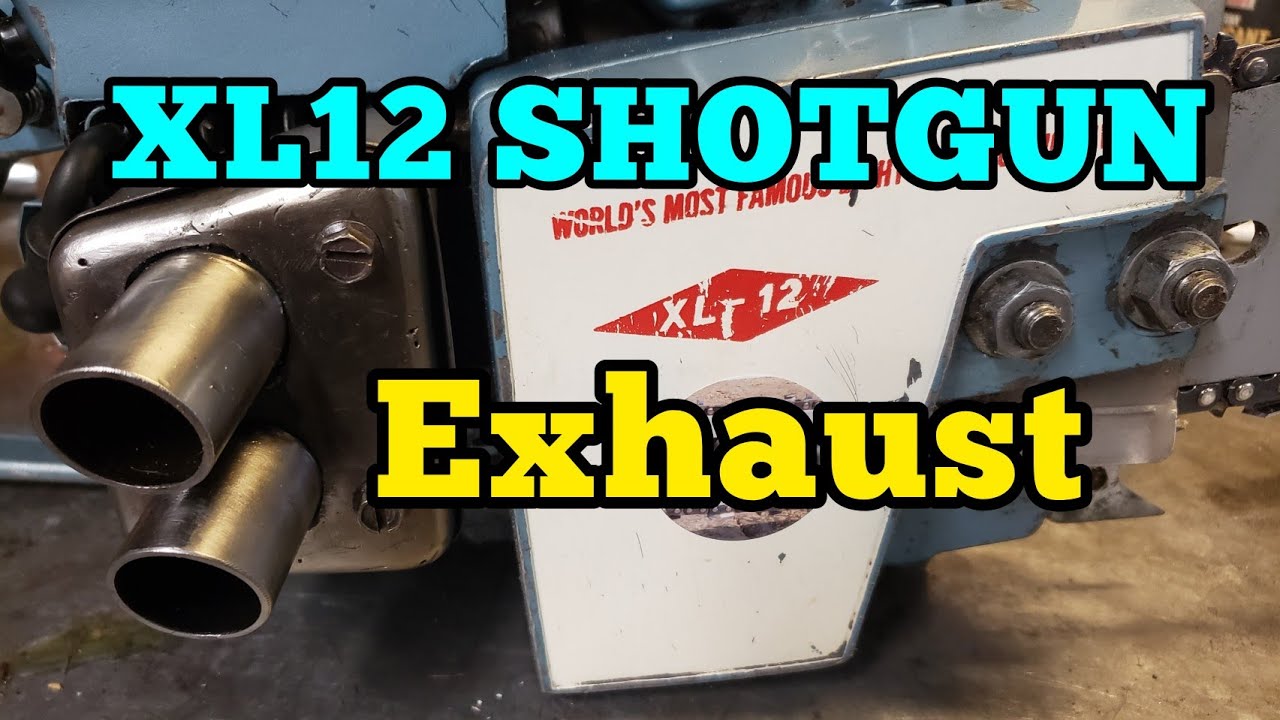 Homelite XL12 Vintage Chainsaw Kustom Exhaust! Double Barrel Shotgun pipes!