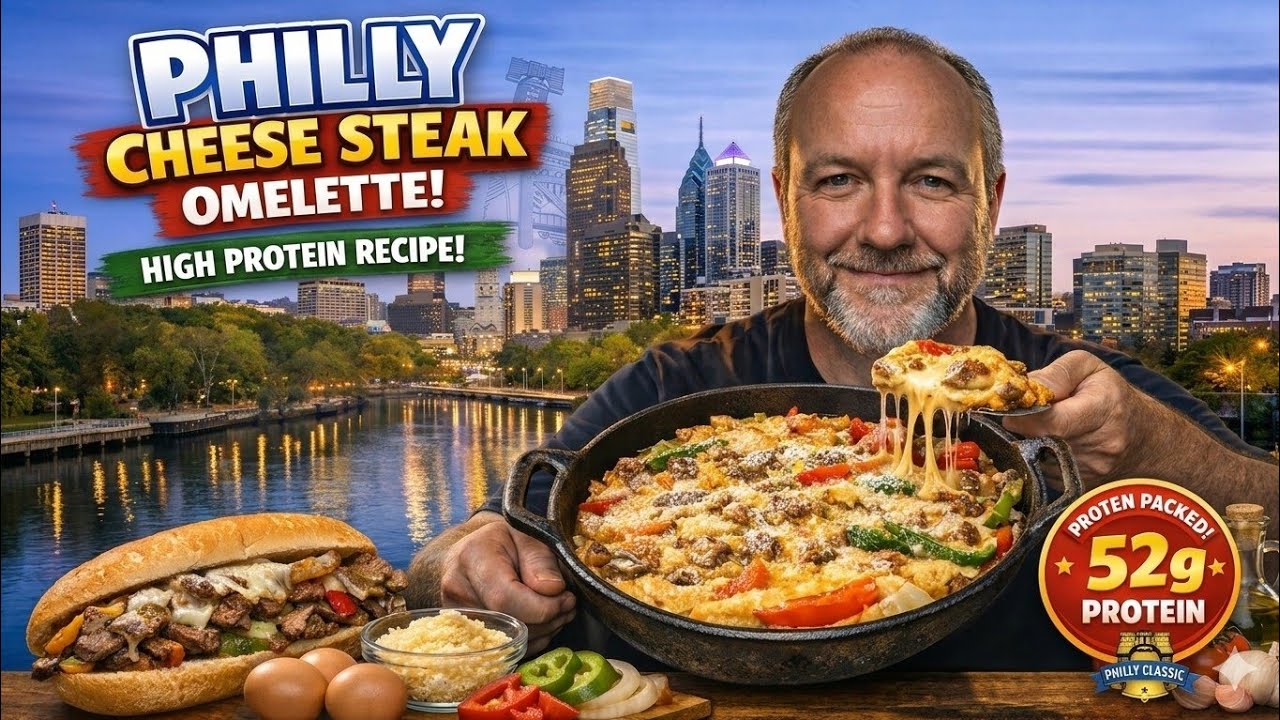 GLP-1 Friendly Philly Cheese Steak Omelette