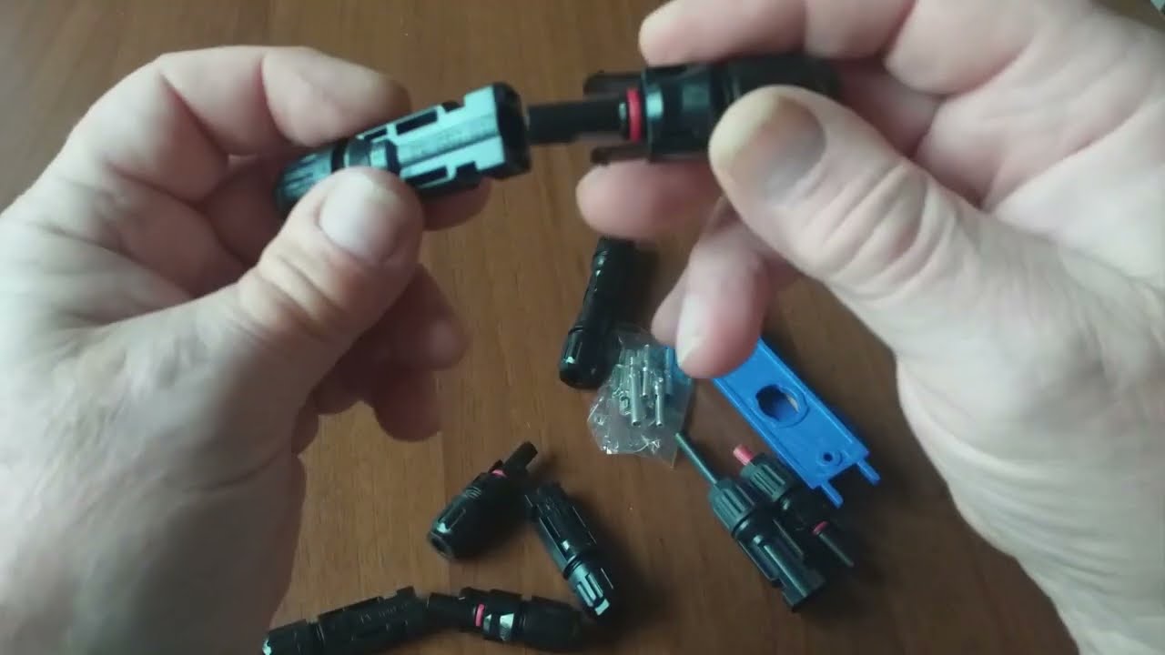CONNETTORI per pannelli SOLARI, fotovoltaici tipo Mc4, come usarli e come crimparli...