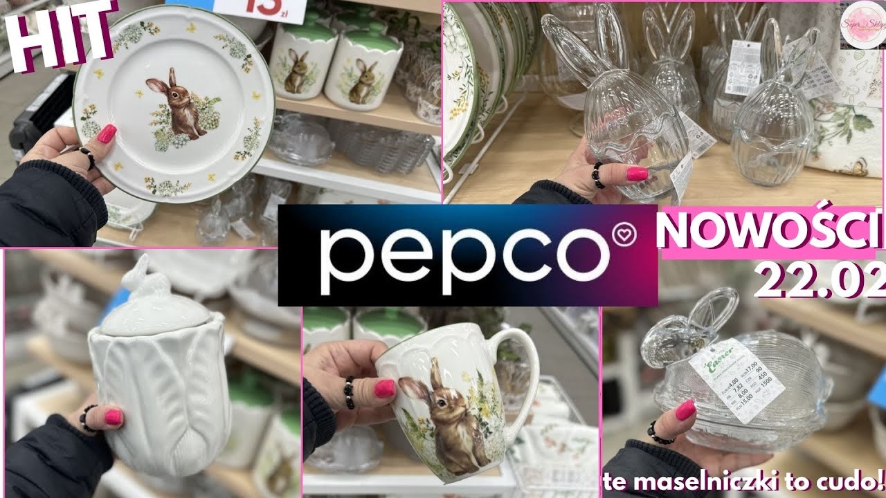 PEPCO 💖 WIELKANOCNE TALERZE I KUBKI WOW! 🌷 SZKLANE KURKI, MASELNICZKA ZAJĄCZEK 🐇💖 CUDNE POJEMNIKI 🥬✨