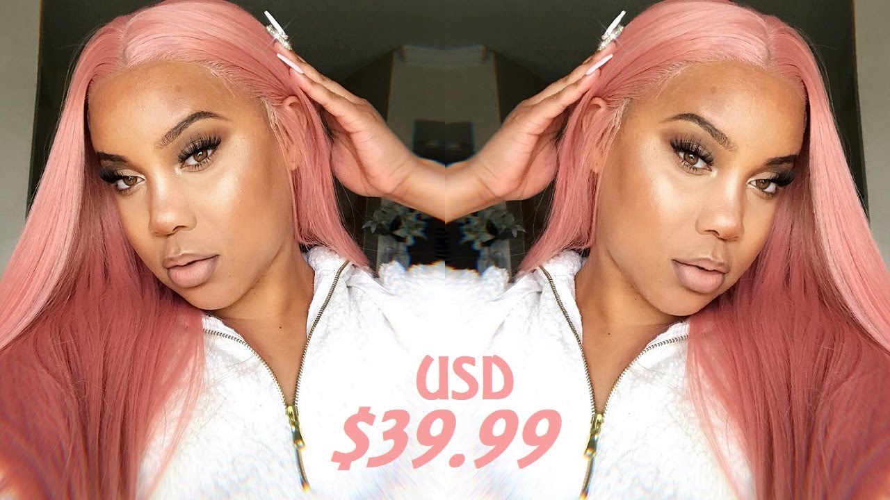 Affordable Pink Silky Straight Synthetic Wig Review