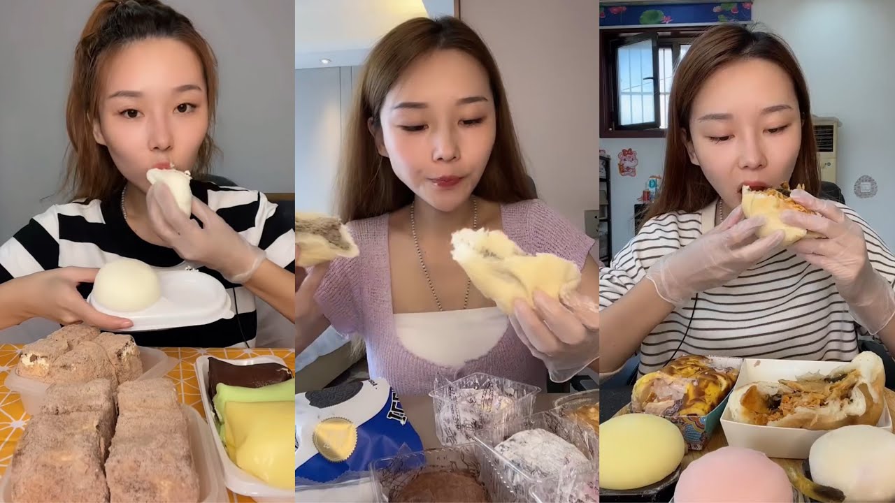 ASMR MUKBANG - MUKBANG SOUND - EATING SOFT CREAM BREAD