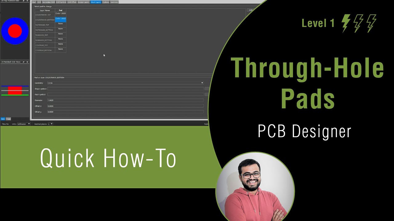 How to Define Through-hole Pads using OrCAD and Allegro Padstack Editor