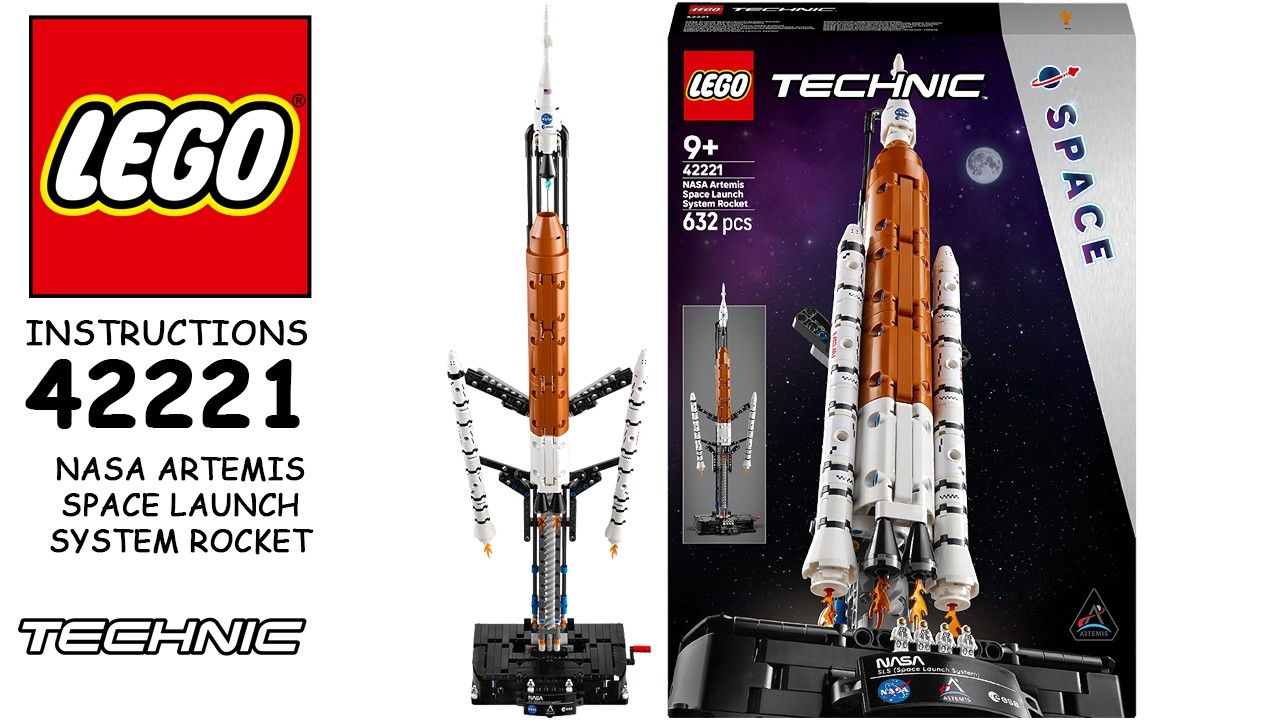 How to build LEGO Technic 42221 - NASA Artemis Space Launch System Rocket (Step-by-Step Tutorial)