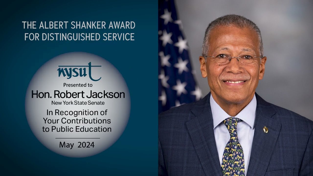 Senator Robert Jackson: Albert Shanker Award for Distinguished Service 1080p